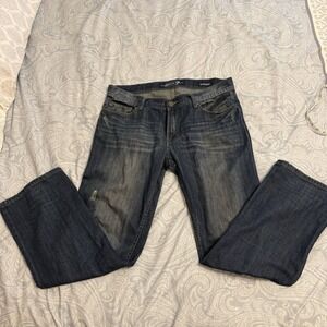 Seven 7 Dark Wash Straight‎ Leg Jeans Men's Size 36x32 Quality